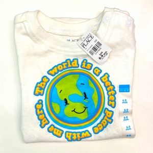 “The World is a Better Place with Me” onesie